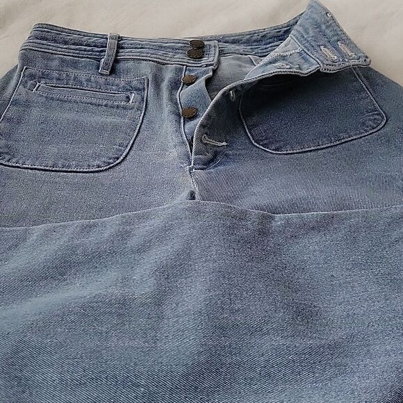 VINTAGE Apiece Apart NY Light Denim Y2K Retro high waisted Jeans Size 0 - Picture 2 of 7